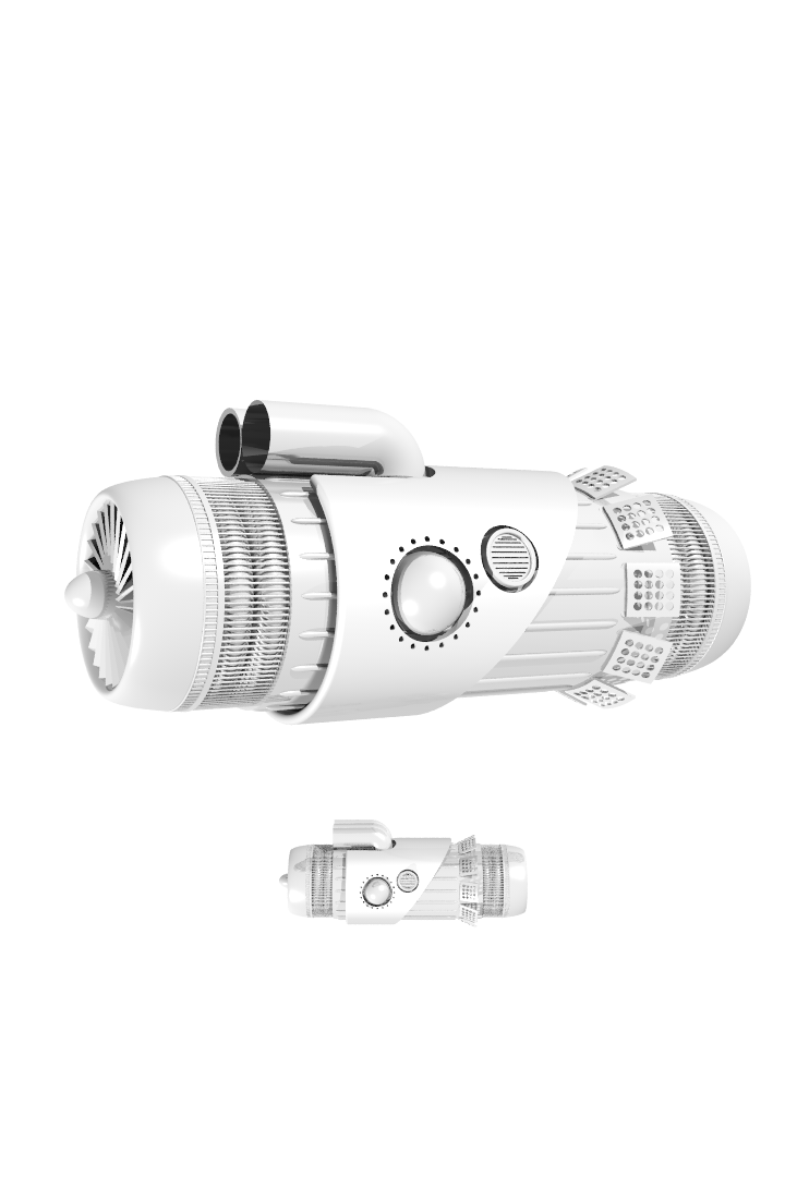 POV-Ray renderd StarWars Pod Racer Engine image
